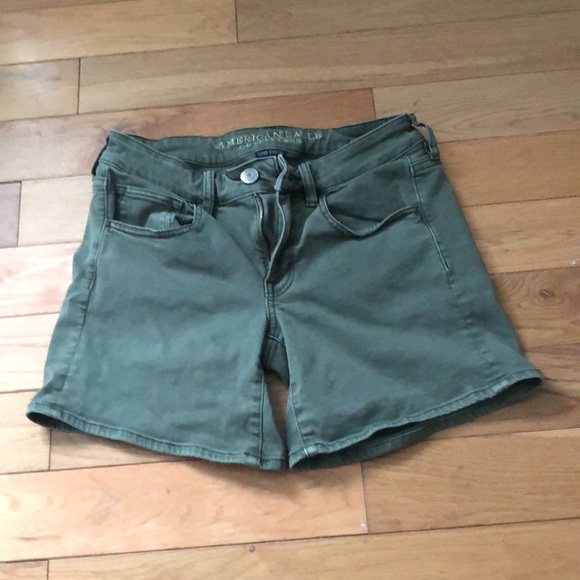 American Eagle Outfitters Olive Green Jean Shorts Size M - Picture 5 of 5